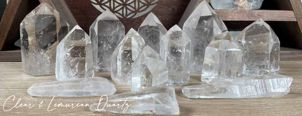 Clear Quartz Towers and Points, Lemurian Light Wands