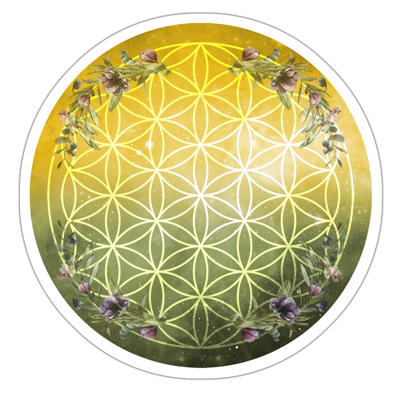 Flower of Life Sticker, Spiritual Stickers, Sacred Geometry Stickers