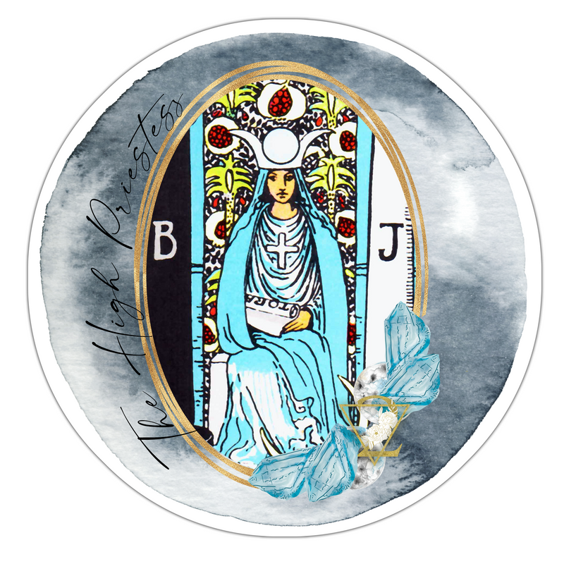 The High Priestess Tarot Sticker, Tarot Sticker