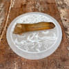 Tree of Life with Sun and Moon Etched Selenite Charging Plate, Selenite Charging Plate