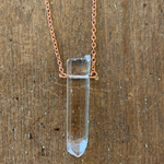 Water Clear Crystal Point Necklace