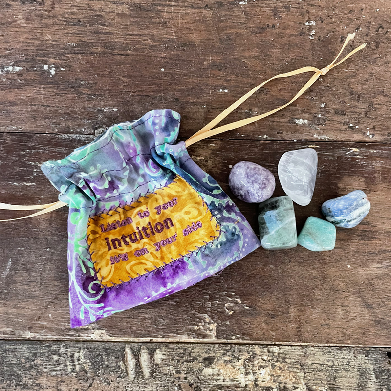 Crystals for Intuition, Crystal Rx bag for Intuition, Intuition Mojo Bag