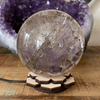 Non-Etched Lotus Lighted Crystal Sphere Holder
